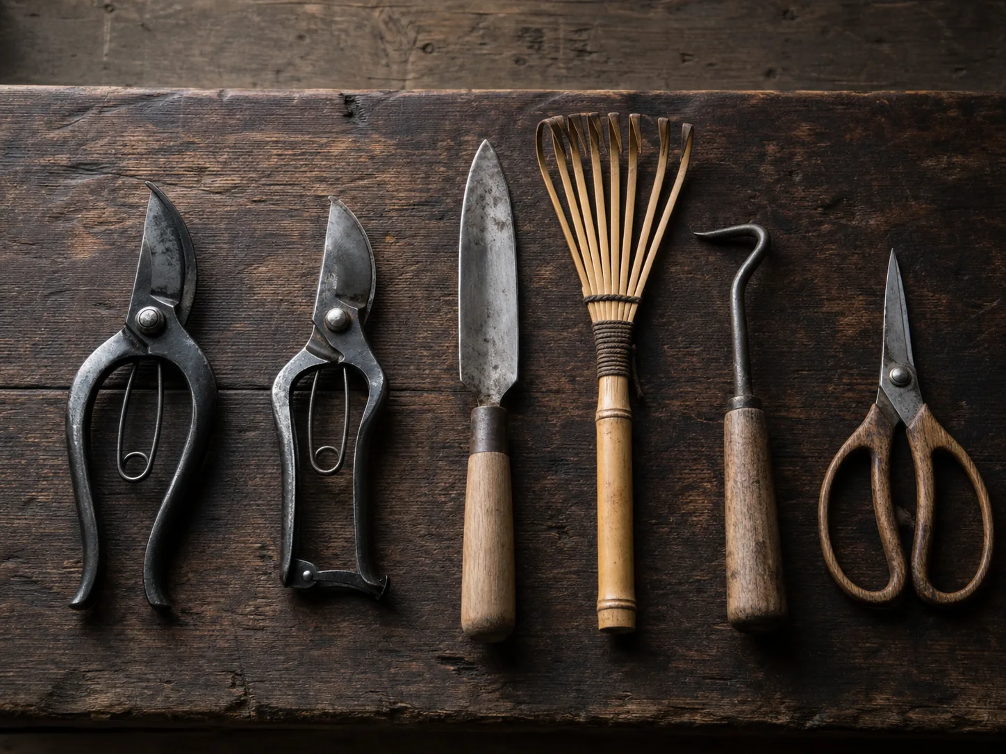 Traditional Japanese pruning and garden tools
